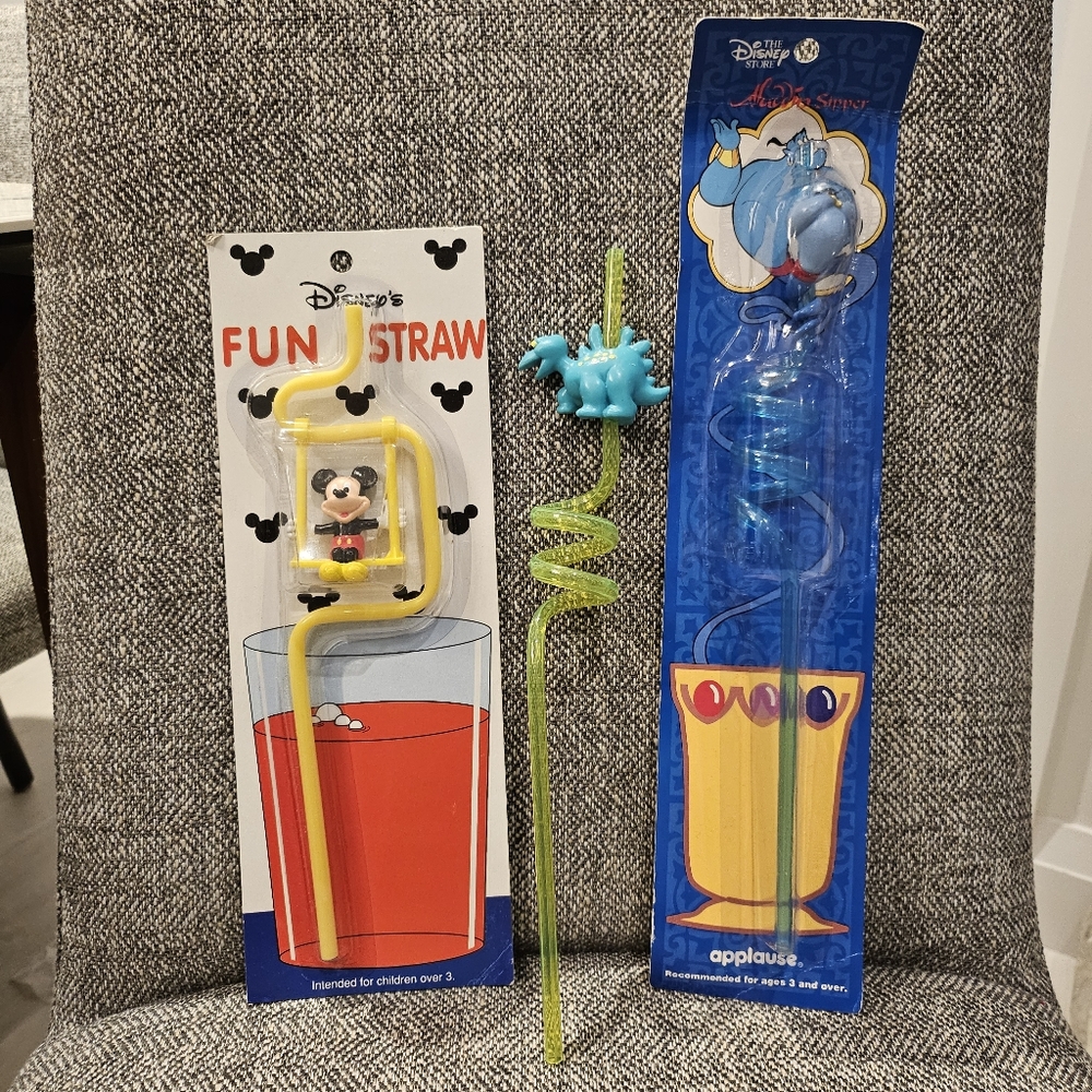 Vintage Disney Fun Sipper Straws